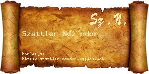 Szattler Nándor névjegykártya