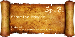 Szattler Nándor névjegykártya