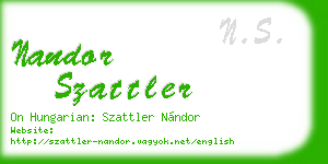 nandor szattler business card